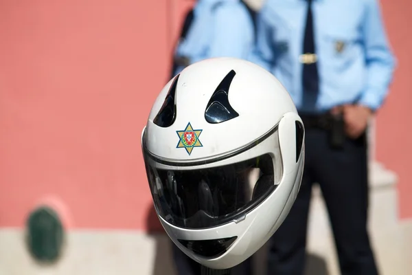 Polis kask ve polis — Stok fotoğraf