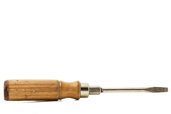 Drewniane śrubokręt — Zdjęcie stockowe