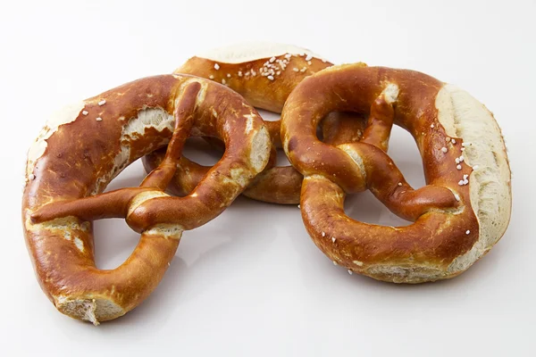 Tre pretzel — Foto Stock
