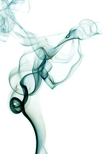 Fumo verde sobre branco — Fotografia de Stock