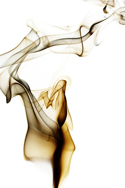 Amber rök på vit — Stockfoto