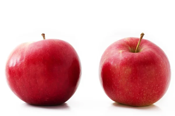 Två röda äpplen — Stockfoto