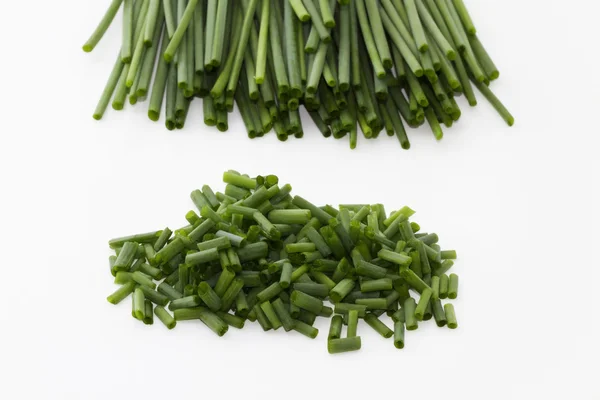 Chopped chive and chive bottoms — Stock Photo, Image