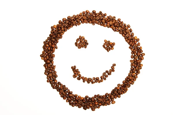 Skrattar kaffe smiley — Stockfoto