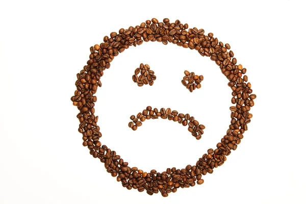 Smiley smutny kawy — Zdjęcie stockowe