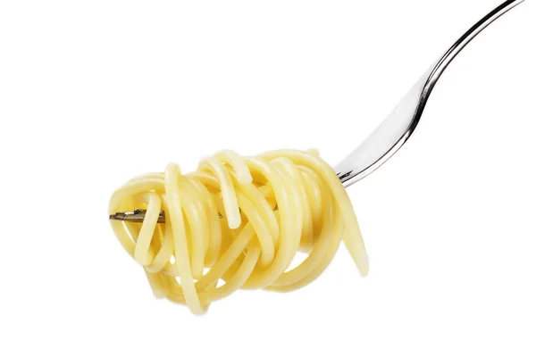 Pasta op een vork — Stockfoto