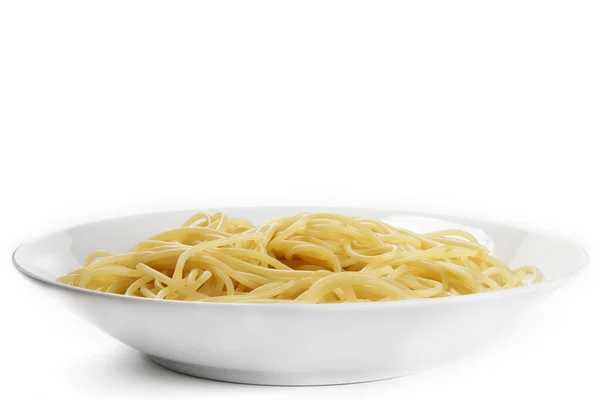Tabak konusunda spagetti — Stok fotoğraf
