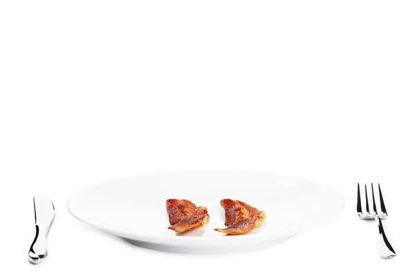 Two bacon on a plate — Stock Photo, Image