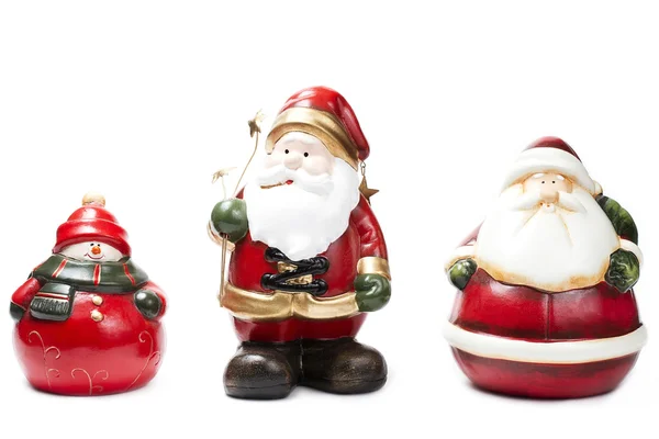Drie Kerstmis beeldjes — Stockfoto