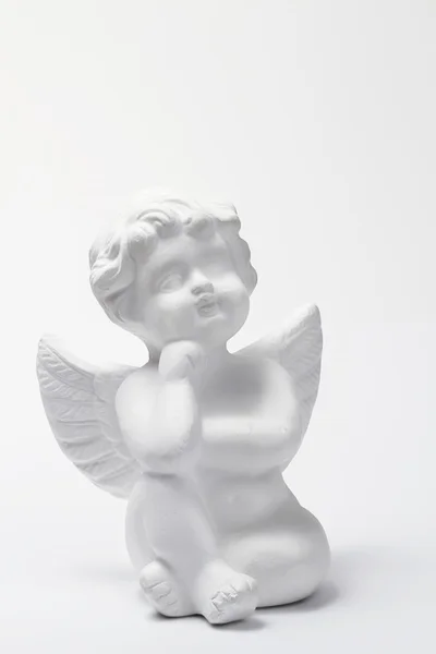 Vit jul ängel statyett — Stockfoto