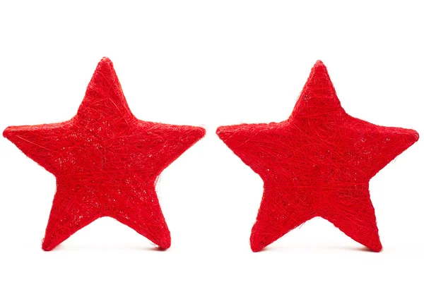 立っている 2 つの赤い糸の星 — ストック写真