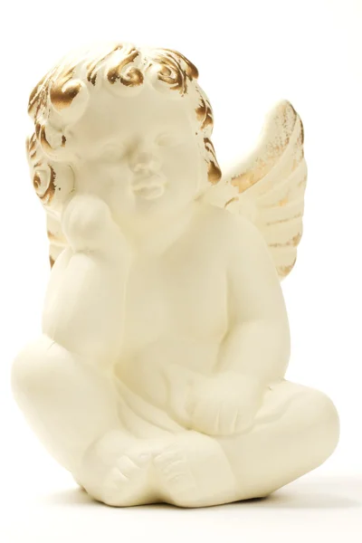 Estatueta de anjo de natal amarelado — Fotografia de Stock