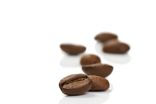 他人の前でコーヒー豆に焦点を当てる — ストック写真
