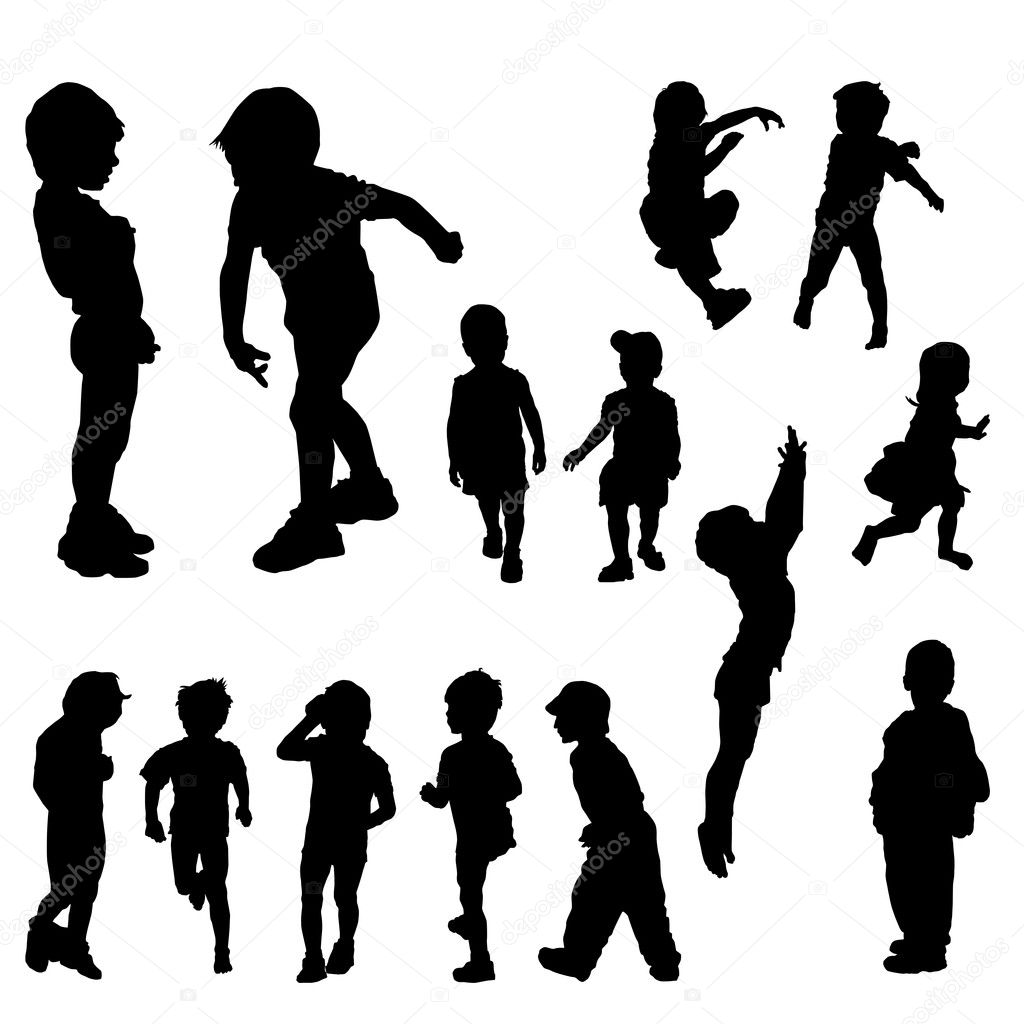 Download Children silhouettes — Stock Vector © 12th07 #2953320