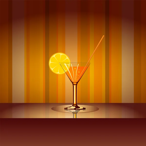 stock vector Cocktail with background