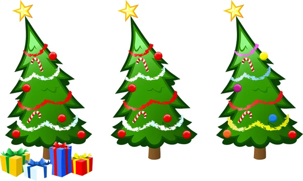 Bir Noel ağacı vektör çizim — Stok Vektör