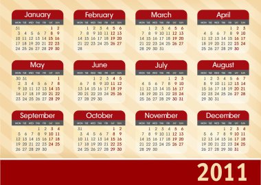 2011 Calendar clipart