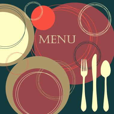 Restaurant menu design clipart