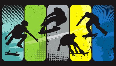 Skaters clipart