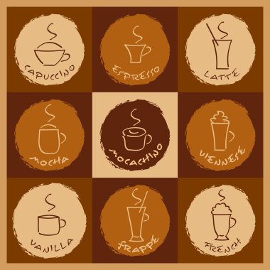 Coffee drinks clipart