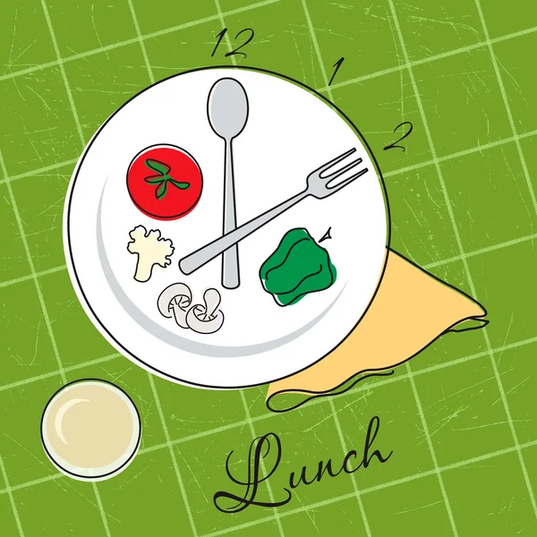 Lunchtijd — Stockvector