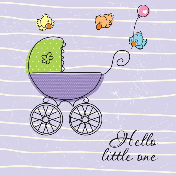 Baby gratulationskort — Stock vektor