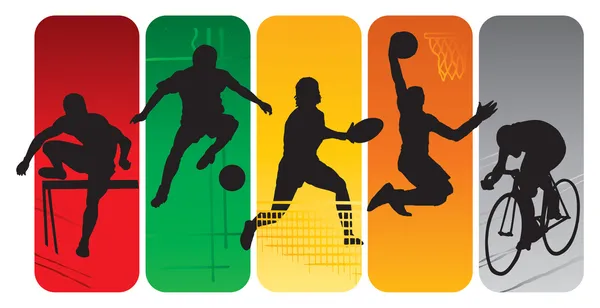 Sport silhouettes — Stock Vector