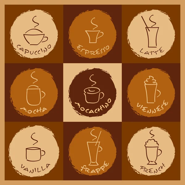 Kaffeegetränke — Stockvektor