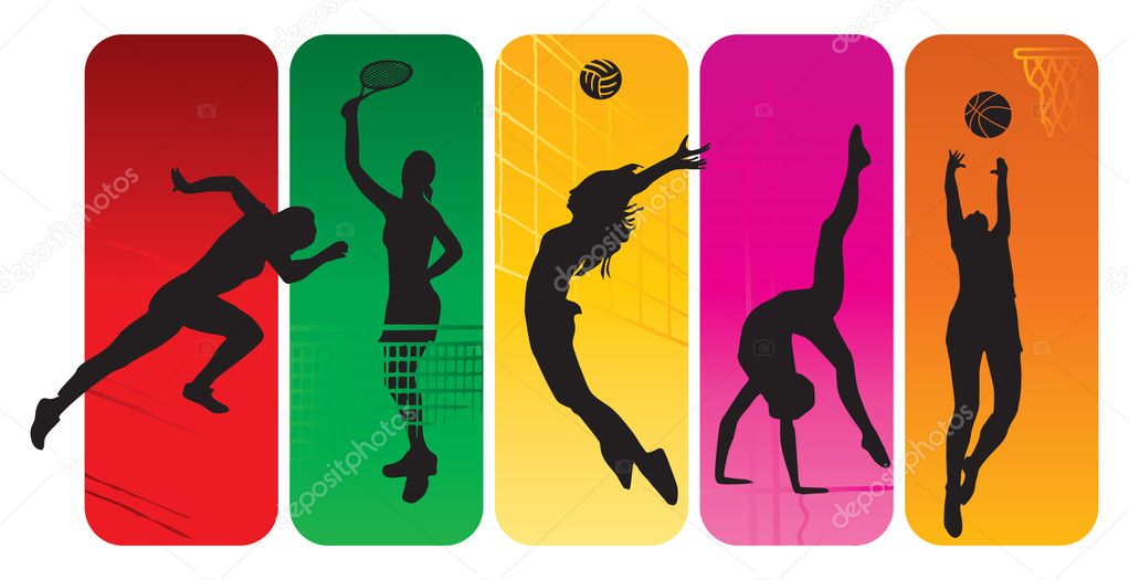 Sport silhouettes — Stock Vector © rosymka #3430475