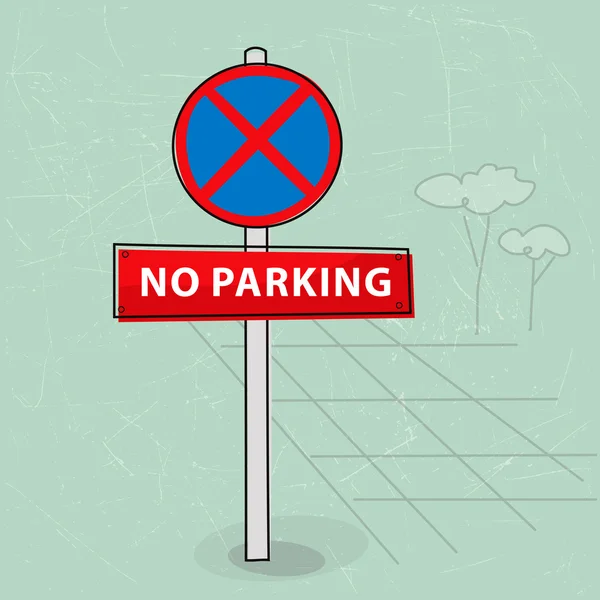 Výstraha-zákaz parkování — Stockový vektor