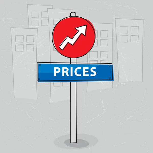 Stijgende prijzen — Stockvector