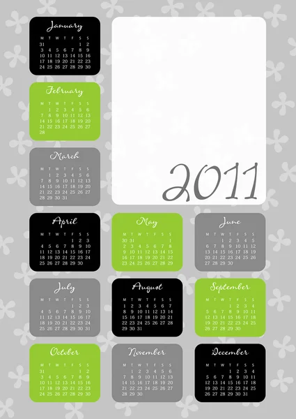 Календар 2011 — стоковий вектор