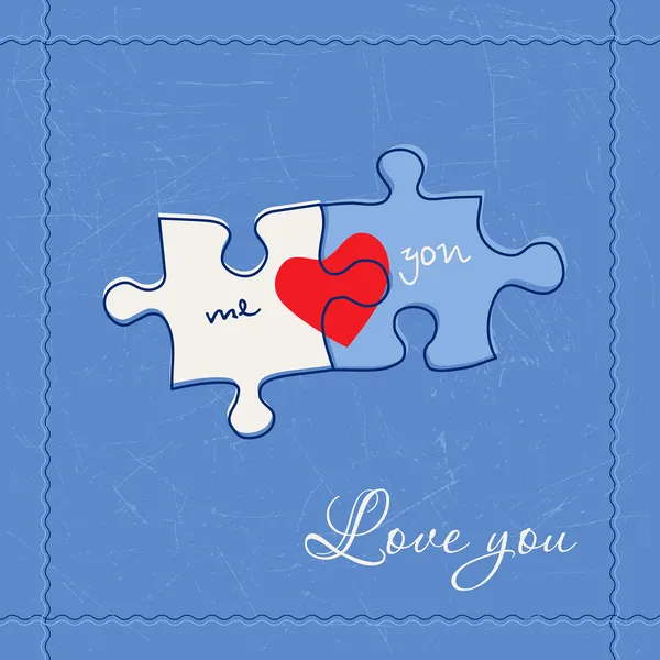 Carte de vœux Love — Image vectorielle