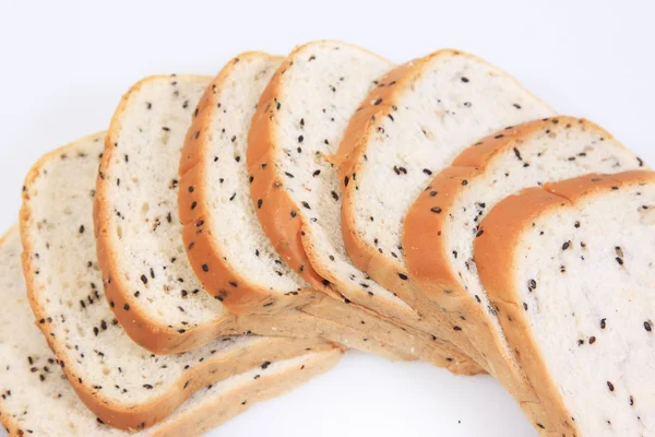 Dilim kahverengi kepekli ekmek spread — Stok fotoğraf