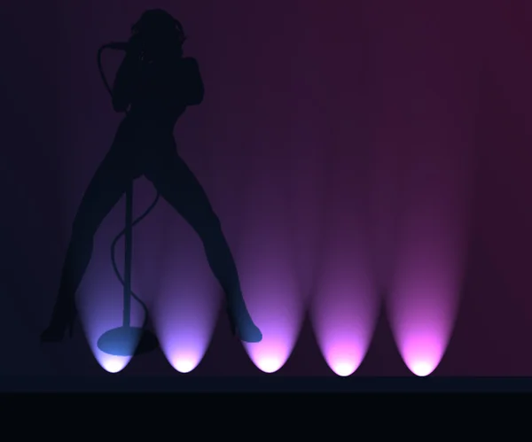 stock image Shape of disco dancer in pink color