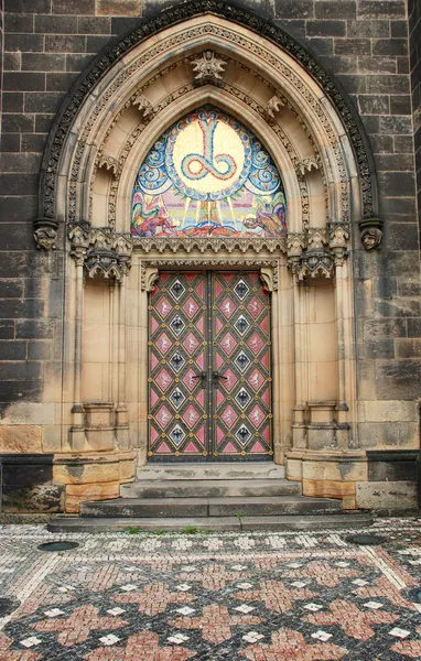 Eglise porte gothique — Photo
