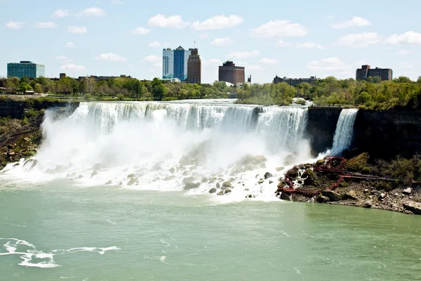 Cascate del Niagara, Cascate del velo americano e della sposa — Foto Stock