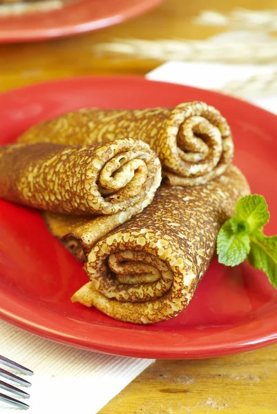 Traditional Russian pancakes — Stock Photo, Image