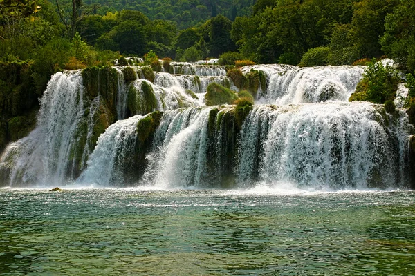 Famous waterfall in national park krka — Stock Photo, Image