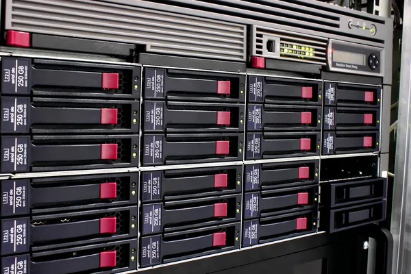 Rack de armazenamento de dados — Fotografia de Stock