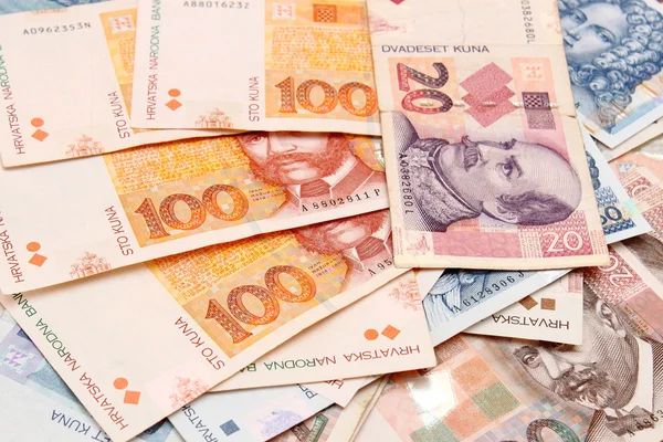 Horvát kuna bankjegyek — Stock Fotó