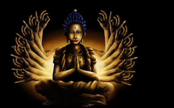 Tausend Arm Buddha — Stockfoto