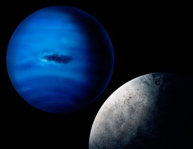 Neptune and Triton clipart