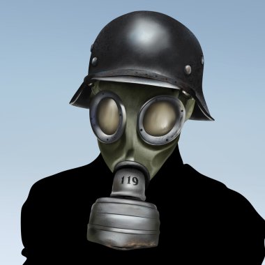 WW2 German Gas Mask clipart