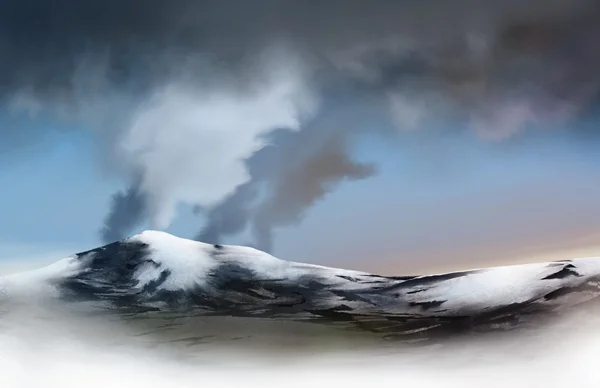 Вулканический ледник — стоковое фото