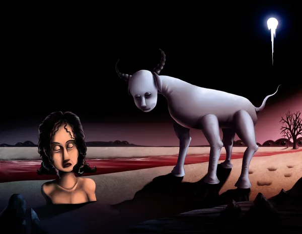 Pablo 2 - surrealistyczna grafika — Zdjęcie stockowe