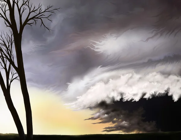 Hurricane Front digital painting — Stock Photo, Image