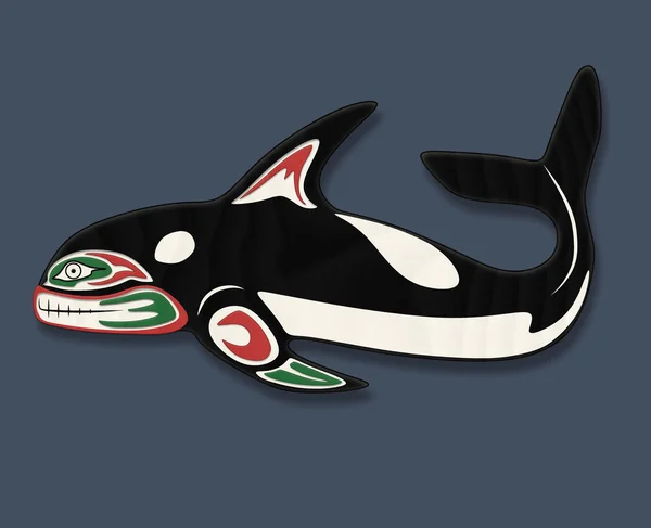Orca 고래 토템 — 스톡 사진