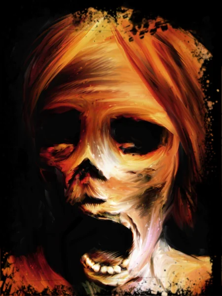 Pintura do cadáver do medo — Fotografia de Stock