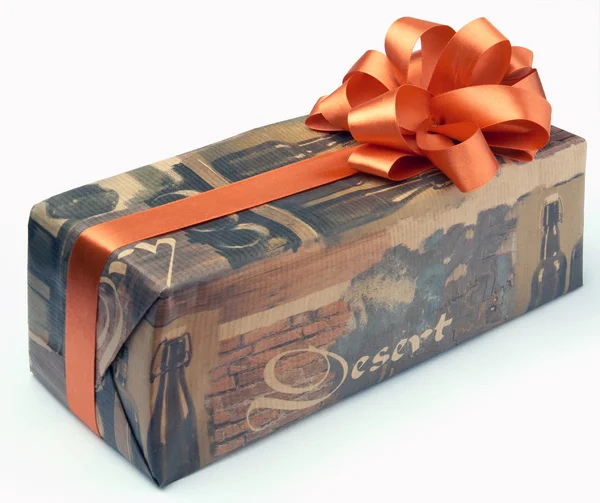 Caja de regalo de adorno con naranja XXL — Foto de Stock